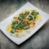 Moby's Veggie Entree · Grilled seasonal veggies