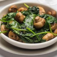 Sautéed Spinach & Button Mushrooms · Gluten sensitive.