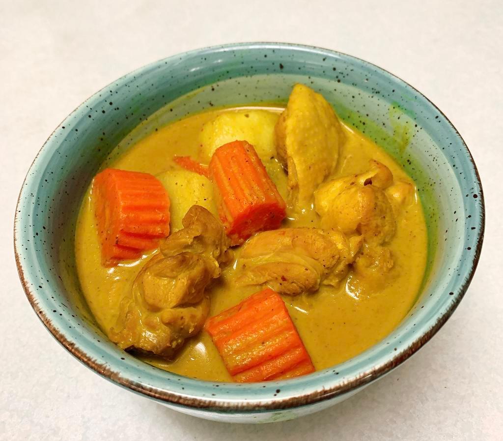 Yellow Curry Chicken  · Yellow curry paste cooked with carrot, potato and coconut milk. 