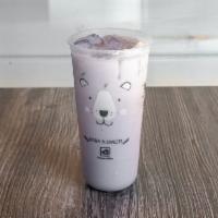 Taro Milk Tea · Jasmine green tea combined with non-dairy creamer, sweetened with taro.