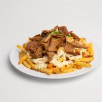 Gyro Fries · Greek fries topped with tasty gyro meat.