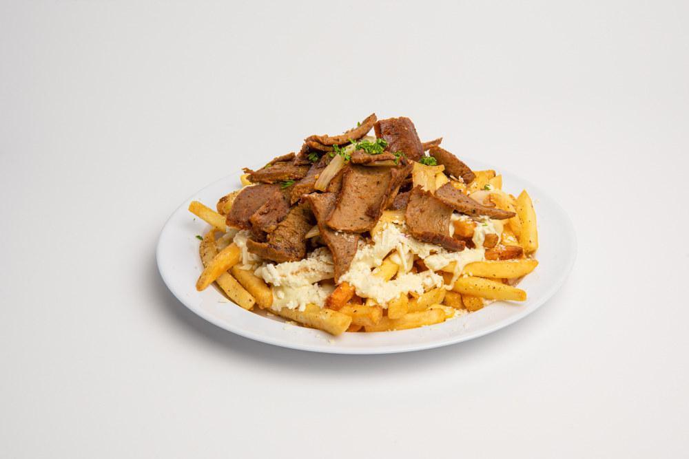 Gyro Fries · Greek fries topped with tasty gyro meat.