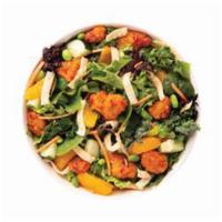 Asian Crispy Chicken Salad · Our Chef recommends a base of our Super Greens Blend. It is served with Sweet Chili Crispy C...