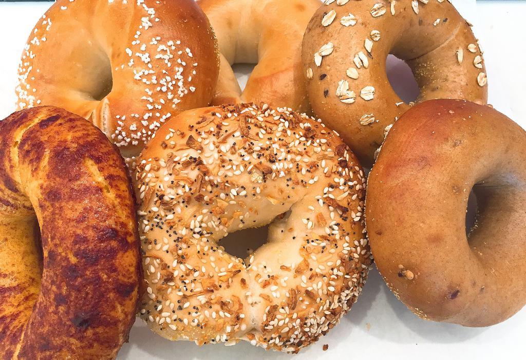 1/2 Dozen Bagels · Choose your bagel variety. If you'd like multiples of the same bagel, please specify so in the Special Instructions.