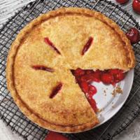 Whole Cherry Pie · Juicy, tart Michigan red cherries inside our award-winning pastry crust