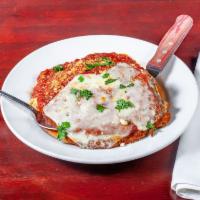 Chicken Parmigiana · Basilico favorite. Thin chicken cutlet topped with our homemade marinara sauce and mozzarell...