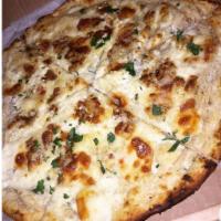 Four Cheese Pizza · Smoked mozzarella, Gorgonzola, ricotta and Pecorino.