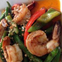 Stir fried string bean · This is a type of Thai red curry that drier than other. Stir- fried fresh green bean With ch...