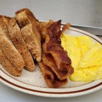 Grade A Breakfast Combo · 2 eggs and toast with bacon, sausage or ham.