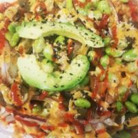 13. Spicy Tuna Nacho Poke	 · Raw tuna, crab salad, nacho chips, onion, lettuce, spicy mayo, sriracha, and eel sauce