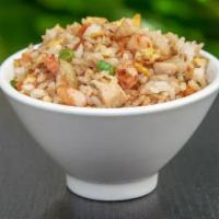  Hibachi Shrimp Rice · Grilled shrimp, rice, egg and chopped vegetables.