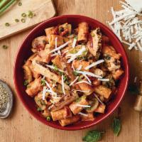 Rigatoni Martino with Chicken · Sauteed mushrooms, sun-dried tomatoes, parmesan and romano cheese tossed with rigatoni pasta...