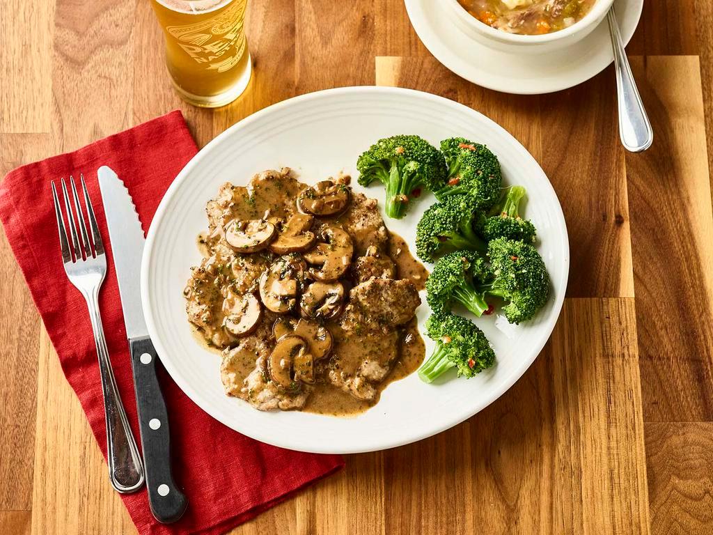 Veal Marsala · Sautéed and topped with mushrooms and our  Lombardo Marsala wine sauce.