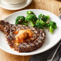 Tuscan-Grilled Ribeye 16oz* · Prepared with Mr. C's Grill Baste, olive oil and herbs. Served simply grilled or with your c...