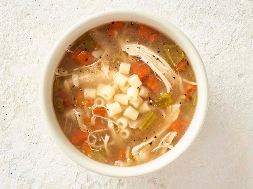 Mama Mandola's Chicken Soup - Cup · Spicy chicken soup that has soothed the family for generations.