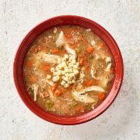Mama Mandola's Chicken Soup - Bowl · Spicy chicken soup that has soothed the family for generations.