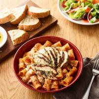 Family Bundle Rigatoni Al Forno · Large rigatoni tossed with our tomato cream sauce, topped with mozzarella cheese and baked. ...