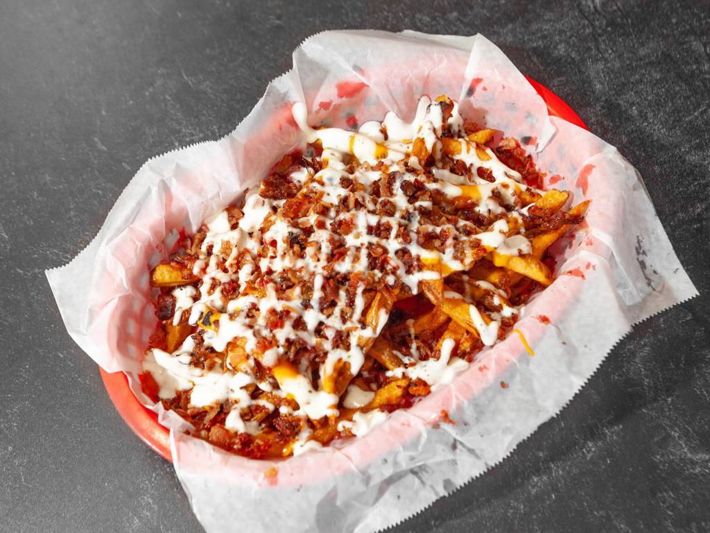 Loaded Fries · Bacon, ranch, and cheese whiz.
