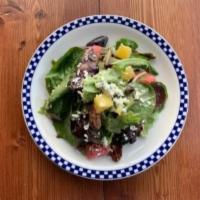 Wild Child Mixed Greens · Organic mixed greens, crumbled bleu cheese, fresh orange and grapefruit, Amy’s candied pecan...