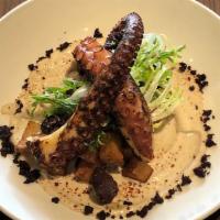 Octopus · tonnato sauce, crispy potatoes, frisee, aleppo peppers