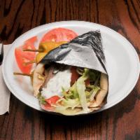 Phoenix Gyro · Marinated and grilled chicken breast in hot pita with lettuce, tomato, and tzatziki.