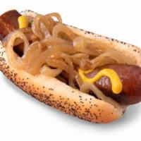 Maxwell Street Polish Sausage · A Chicago classic. Chi-Shack's smoked polish sausage, grilled onions, mustard on a poppy see...