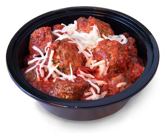 Meatball & Sausage Bowl · Angus Beef Meatballs & Italian sausage in marinara sauce topped with melty mozzarella cheese and sweet peppers.