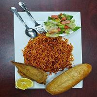 Tomato Sauce and Fish Cutlet · A choice of pasta, macaroni or rice.