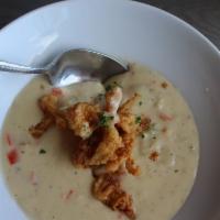 New England Clam Chowder  · A thick creamy soup.