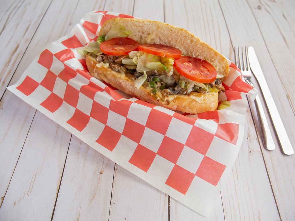 PLAIN Philly Cheese Steak Sub · Philly steak and cheese on a sub roll. 