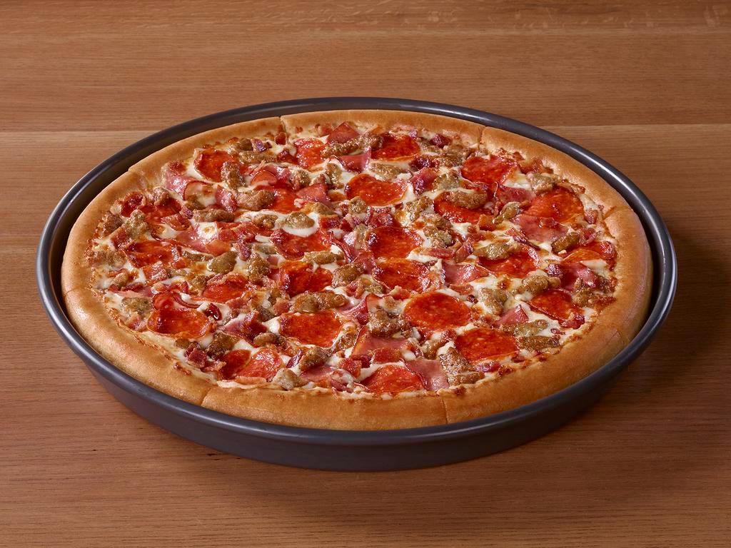 Meat Lover's® Pizza · Pepperoni, Italian sausage, ham, bacon, seasoned pork and beef.
