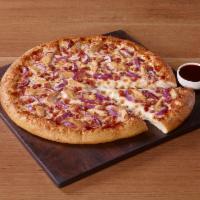 Medium Backyard BBQ Chicken Pizza · Grilled chicken, bacon and red onions. With barbeque sauce.