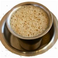 Madras Coffee · Traditional South Indian drip (filter) coffee with hot milk.