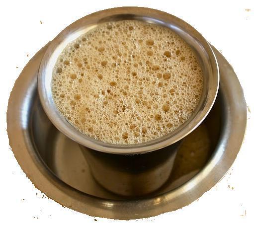 Madras Coffee · Traditional South Indian drip (filter) coffee with hot milk.