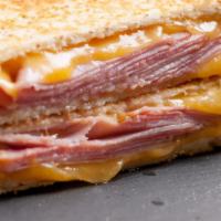 Grilled Cheese Sandwich with Meat · Choice of bacon or ham.