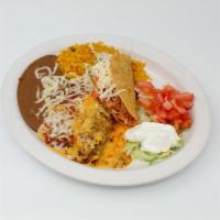 Jalisco Combos · One cheese enchilada, one pork tamale, and one crispy *chicken taco.