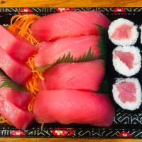 Tuna Platter · 4 sushi, 4 sashimi and tuna roll. 