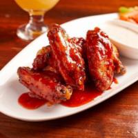 Buffalo Wings · Grilled Then Flash Fried. Tossed In Hot, Mild, Or BBQ Sauce, Or A Lemon Pepper Dry Rub.