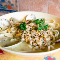 Clam Sauce Pasta · Sauteed clams with onions, garlic, herbs. Your choice of pasta and red or white sauce. Add t...
