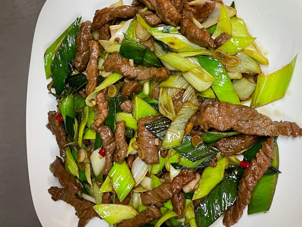 11. Shredded Beef with Tai Pepper and Cilantro🌶️ · Beef, leek, cilantro and Thai pepper.