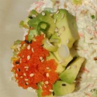 Crab and Avocado Salad · Imitation crab meat, masago, and avocado mixed Japanese mayo.