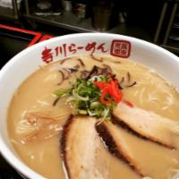 Signature Terakawa Ramen · Natural Heritage Berkshire pork bone soup with thin straight noodle topped with roast pork (...