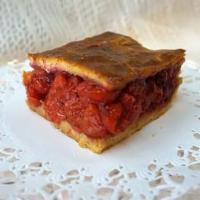 Fruit Square · Squares of fruit pie sandwiched between a golden crust. Fillings include cherry and apple. 