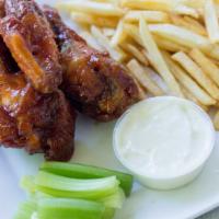 5-7 Piece Wings · 1 dipping sauce and 1 wing flavor.