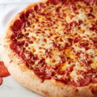 Pepperoni Feast Pizza · Extra pepperoni and extra cheese, Wisconsin cheese blend, and original pizza sauce.