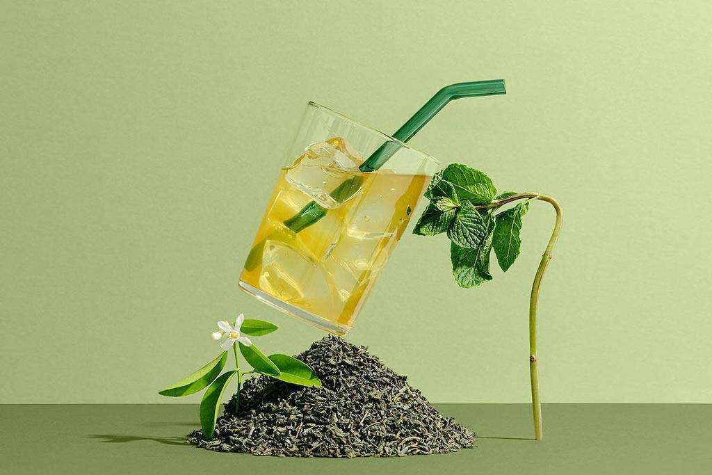 Organic Green Tea · Certified organic, all natural, no artificial anything. Water, green tea, orange blossom, mint.