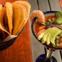 Coctel de Camarón · Mexican shrimp cocktail. 