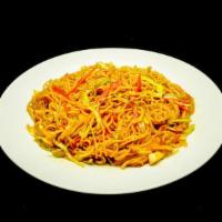 Yakisoba Noodle-Veggies · Pan fried Japanese noodles and veggies with special sauce.