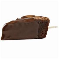 FUDGE DIPPED BROWNIE CAL 250 · Treat yourself to this delicious fudge dipped chocolate chip brownie-on-a-stick today!
