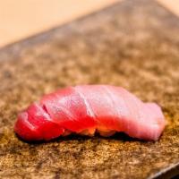 Chu-Toro (1pc) · Medium loin of Bluefin-Tuna with house made soy sauce